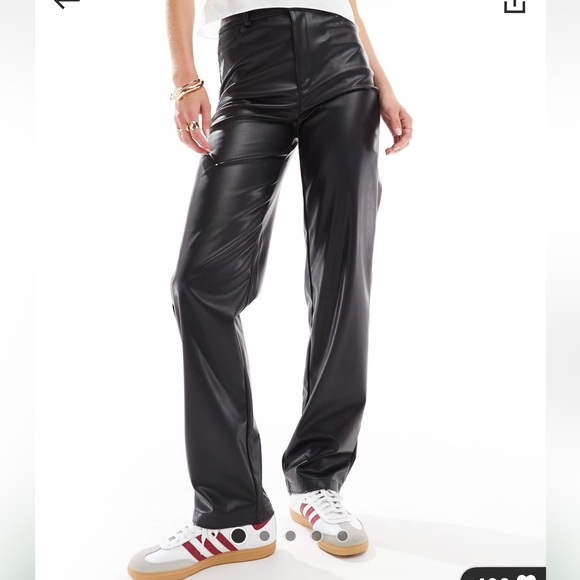 ASOS Pants - NWOT ASOS Design Tall faux leather straight leg pants